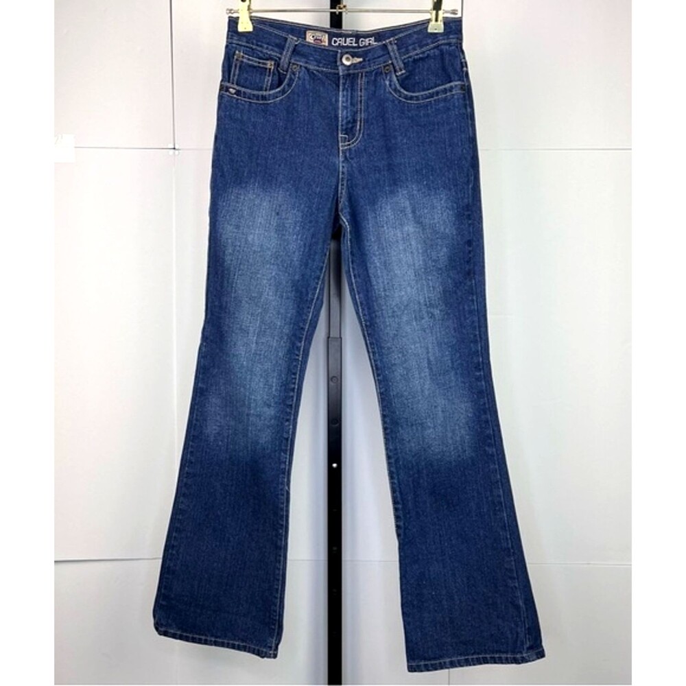 Y2K Cruel Girl Juniors 14R Bootcut Jeans Blue Western Cowgirl 100% Cotton Ranch